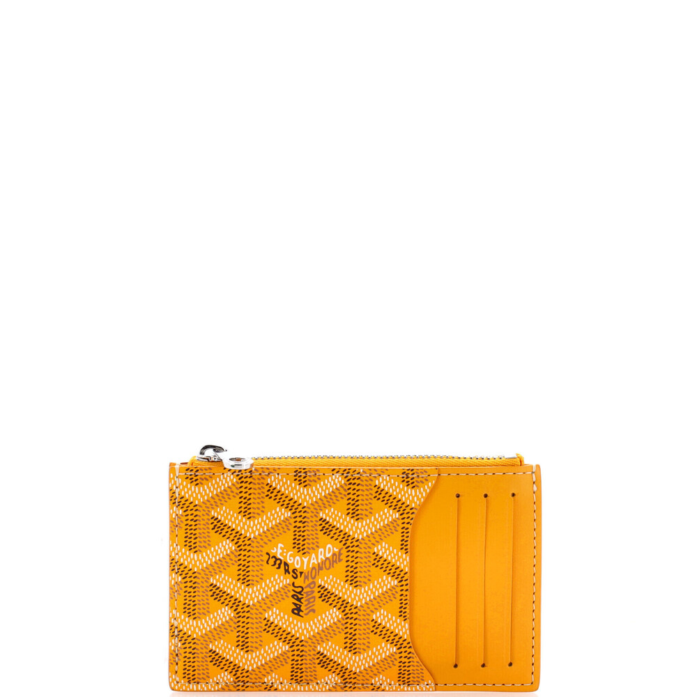 Goyard Bourbon Zipped Card Holder Coated Canvas